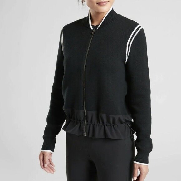 Athleta Zip Front Cinch Waist Venture Sweater - Picture 2 of 12